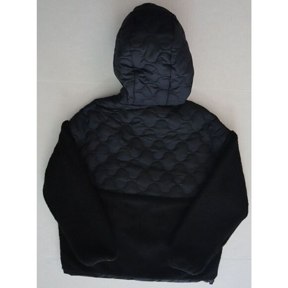 Bass Outdoor Women XS Black Mixed Media Ripstop Quilted Sherpa Hooded Jacket $10 - Picture 11 of 11